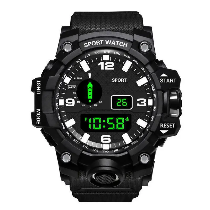 Fashion Men&#39;s Electronic Gift Watch Big Dial Male and Female Students Outdoor Ca - £84.62 GBP