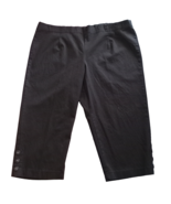 Coral Bay Womens Size 18W Black Capri Pants Pull On Elastic Waist Minor ... - $29.48 CAD