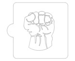 Hulk Fist Superhero Stencil for Cookie or Cakes USA Made LS463 - £3.17 GBP
