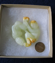 Amazing Pale-Green-Almost-White Old Nephrite Jade Chinese Carving - £138.48 GBP