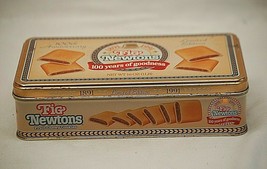 Nabisco Fig Newtons Metal Tin Box Fruit Chewy Cookies Container 1891 1991 Anniv. - $19.79