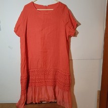 NWT Micok made in Italy tunic dress with lace and sheer bottom - £15.13 GBP
