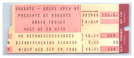 Robin Trower Concert Ticket Stub September 24 1986 Cincinnati Ohio - £19.46 GBP