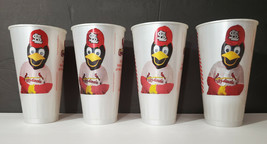 Lot of 4 St Louis Cardinals 2010 Mascot Fred Bird Stadium Coca-Cola Plastic Cup - $7.99