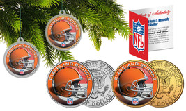 CLEVELAND BROWNS Colorized JFK Half Dollar US 2-Coin Set NFL Christmas O... - £11.07 GBP