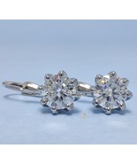 6MM Round Cut Moissanite Earring 925 Sterling Silver Lever Back Earrings... - €76,93 EUR