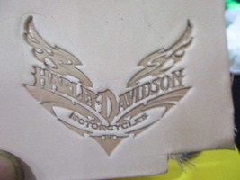 Vintage Harley Davidson Stamp 48x43 mm (1.88 x 1.77 inch)  leather emboss - £11.99 GBP