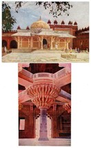 2 Postcards India Agra Diwan-I-Khas Fateh Pur Sikri Chishti Tomb Akbar Unposted - $5.00