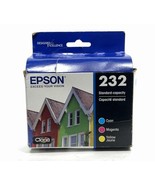 Genuine Epson 232 Tri-Color Cyan Magenta Yellow Ink Cartridges 08/2025 - £15.52 GBP