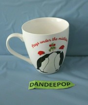 Pfaltzgraff Everyday Kissing Penguins Santa Hat Mug Christmas Holiday Drinkware - $19.79