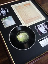 John Lennon Imagine 7&quot; single + Vinyl Lyrics Framed Display - £110.93 GBP