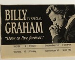 Billy Graham Special Tv Guide Print Ad How To live Forever TPA10 - £4.74 GBP