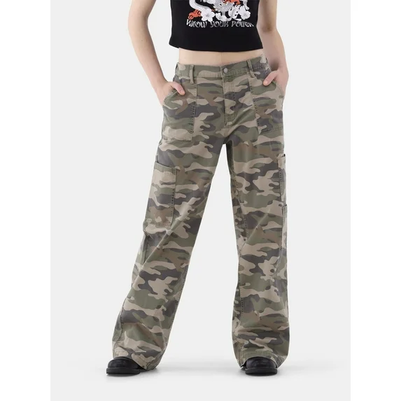 No Boundaries Wide Leg Cargo Pant S 4-6 - $20.81 CAD