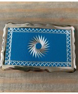 Woman’s bold blue circular accent belt buckle - $11.77