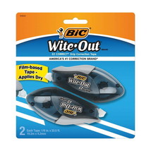 BIC Wite-Out Brand  Correct Grip Correction Tape White 2-Pk for School S... - £10.27 GBP