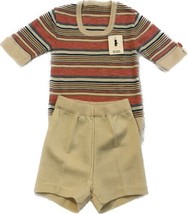 New Asian Size Toddler Boy/Girl 2-Pc Knit Wool Blend Tee &amp; Shorts Set size 4 - £3.98 GBP