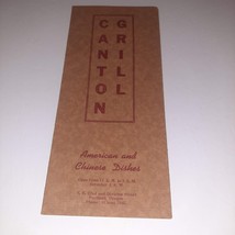 40s Canton Grill Menu Early Portland Oregon OR Chinese &amp; American Food Menu - £58.80 GBP