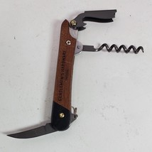 Vintage Gentleman&#39;s Hardware #271 Cork Screw Bottle Opener Knife 4.25&quot; Long - £8.00 GBP