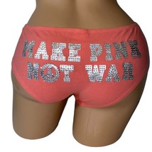 Victoria&#39;s Secret Pink Make Pink Not War 2008 Bling Hipster Panty -M *NWT - £94.27 GBP