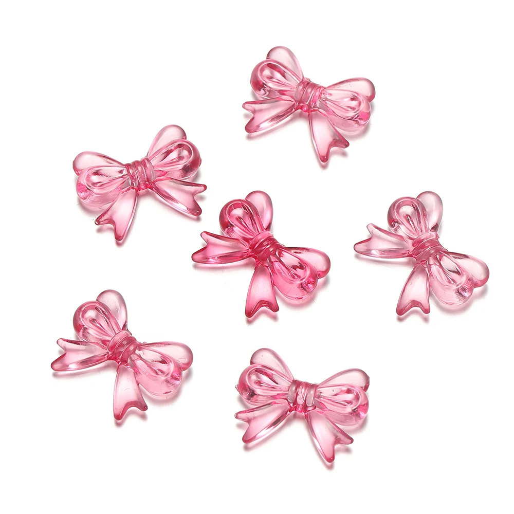 30Pcs/Lot 14x18mm Bowknot Transparent Bow Spacer Beads Earrings -Clear r... - $1.72