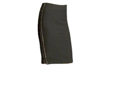 NWT Catherine Malandrino Ponte Lace Up Side Pencil Skirt in Noir Black L $245 - £26.85 GBP