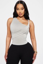Lily Twist Strap Top - Grey - $279.14 MXN