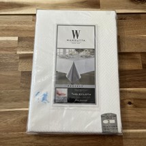 Wamsutta Regency Restaurant Quality White Oblong 100% Cotton Tablecloth ... - $20.89