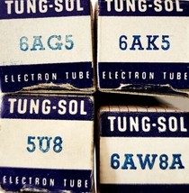 Tung-Sol Electron Tubes Lot Of 4 In Box Untested Vintage Electronics ELE... - $59.99