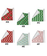 Christmas Tree Light Modern Santa Theme Wrapping Paper 58&quot; x 23&quot; - $23.09 CAD+
