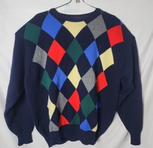 Norm Thompson Men Size 44 Wool Multicolor Pullover Sweater - $51.23