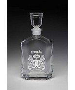 Dunphy Irish Coat of Arms Whiskey Decanter (Sand Etched) - $73.53 CAD