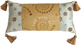 Summer Sand Decorative Pillow (WITH TASSELS), Complete with Pillow Insert - £74.46 GBP