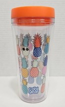 Pre Owned Cool Gear Plastic Pineapple Tumbler With Lid No Straw 20 Oz - £7.64 GBP