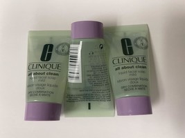 Clinique Pack of 3 x All About Clean Liquid Facial Soap Mild, 1 oz each UNBOX To - £12.78 GBP