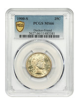 1900-S 25C PCGS MS66 - $7,027.65