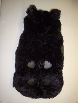 New Friends Forever Pet Faux Fur/Fleece Hooded Dog Coat Jacket Black M 13.5-15&quot; - £36.16 GBP