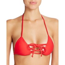 Lovers and Friends Ocean Tides Lace-up Bikini Top, Red, XS - £28.30 GBP