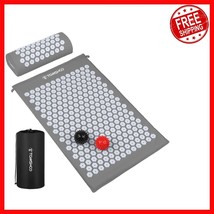 All-in-One Acupressure Mat Set with Pillow and Massage Balls for Travel ... - $32.66