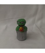 Vintage Sesame Street OSCAR THE GROUCH &amp; SLIMEY WORM Figure APPLAUSE 2.5... - £9.66 GBP