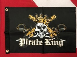 Flappin&#39; Flags &quot;PIRATE KING&quot; 3&#39; x 5&#39; Flag Banner Double Sided Print High Quality - £19.54 GBP