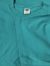 Vintage 90s Single-Stitch Pocket T Shirt XL Teal Town Craft JCPenney - £10.54 GBP