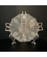 Fostoria Pink (Rose) Trojan #2375 Cheese &amp; Cracker Plate 12 1/4&quot; Etch - $1,679.69 MXN