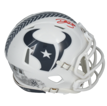 Dalton Schultz Autographed (Red Ink) Texans 2024 STS Mini Speed Helmet B... - $95.00