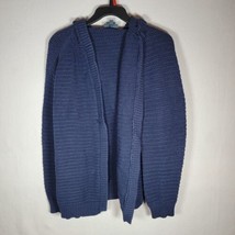 Modcloth Womens Blue Cropped Quilted Jacket Size Xl, Gently Used Comfy Hood - £15.25 GBP