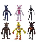 6Pcs FNAF Five Nights At Freddy&#39;s Plush Bear Action Figure Model Kids Toys - $31.44 CAD