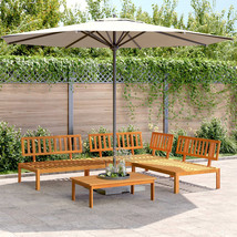 Pallet Sofa Set Natural Wood Solid Acacia Wood Medium Modular - $11,083.01 MXN