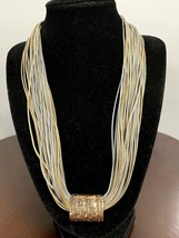 Multistrand and Rose-Goldtone Statement Necklace 21&quot; - £9.71 GBP