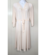 Vintage Peignoir Bridal Chiffon Sheer Lingerie Robe Women 2X Blush Sequi... - $38.99