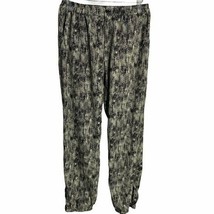 Sans Souci Geometric Print Joggers Pants M Black White Button Ankle Zipp... - £18.09 GBP