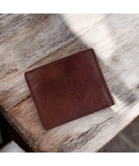 Handmade Full Grain Leather Bifold Wallet with Coin Pocket - $1,895.83 MXN